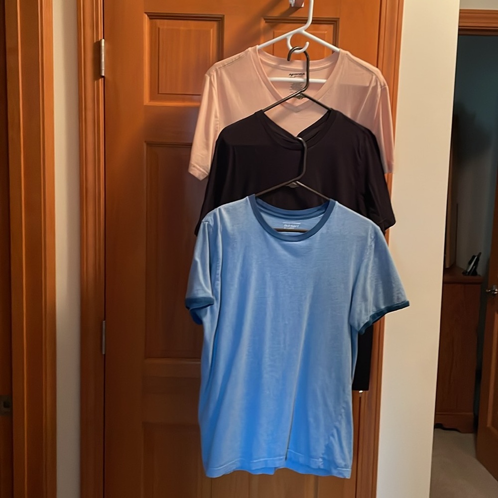 Mens Short sleeve T-shirts 3 pack large